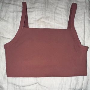 EUC Blush/Mauve Offline Ribbed Square Neck Bra Sz medium